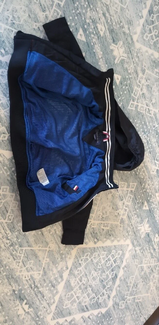 Tommy Hilfiger Navy Jacket with White & Red Trim